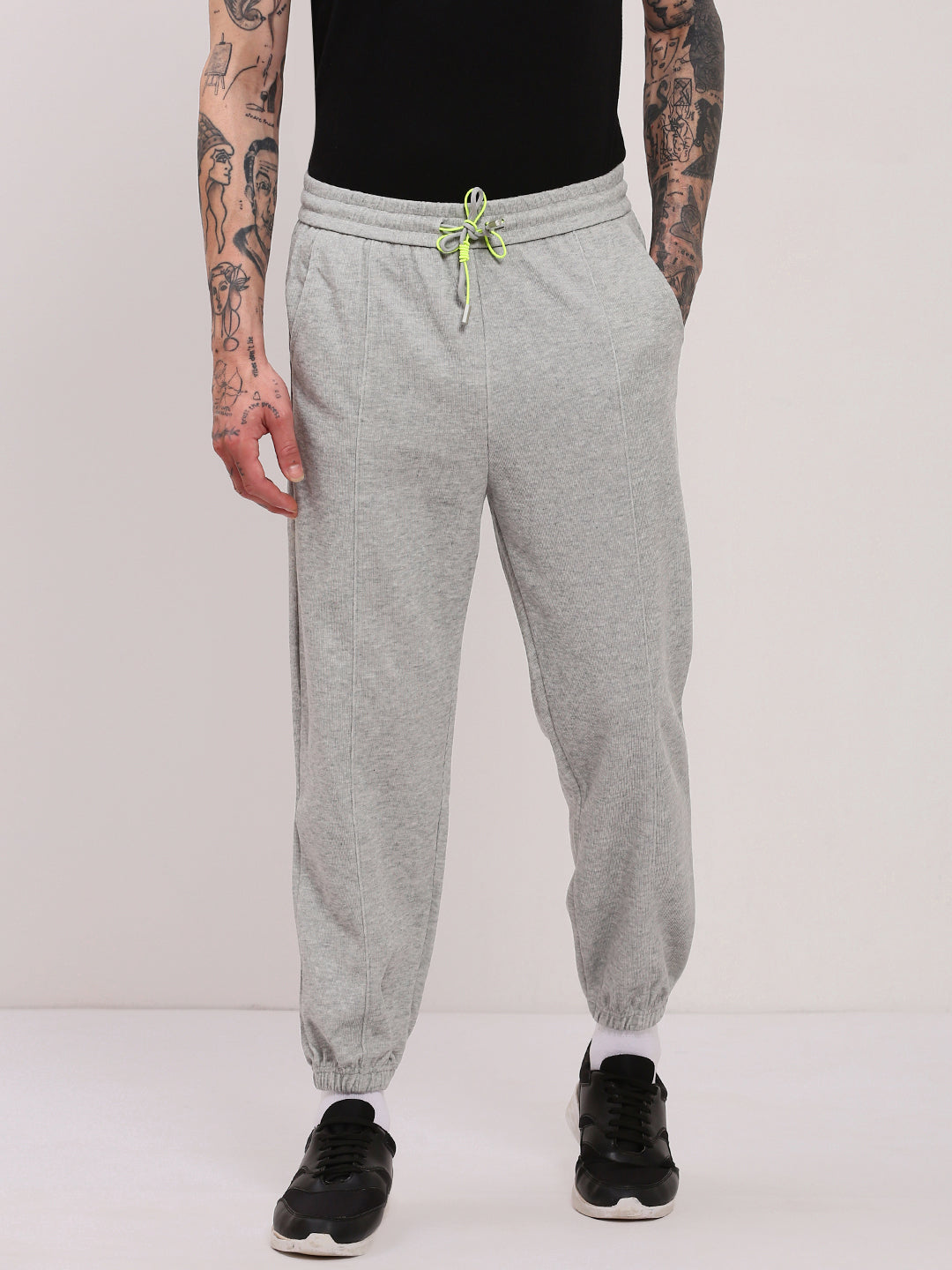 Men Grey Solid Jogger