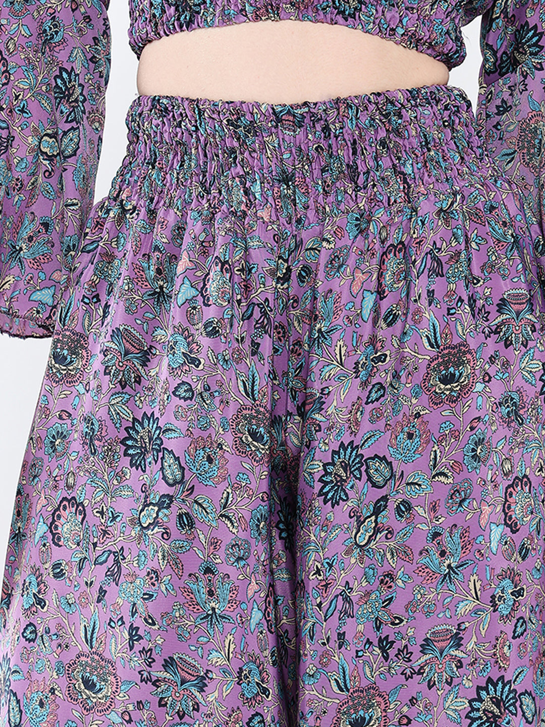 Women Purple Printed Co Ords Set