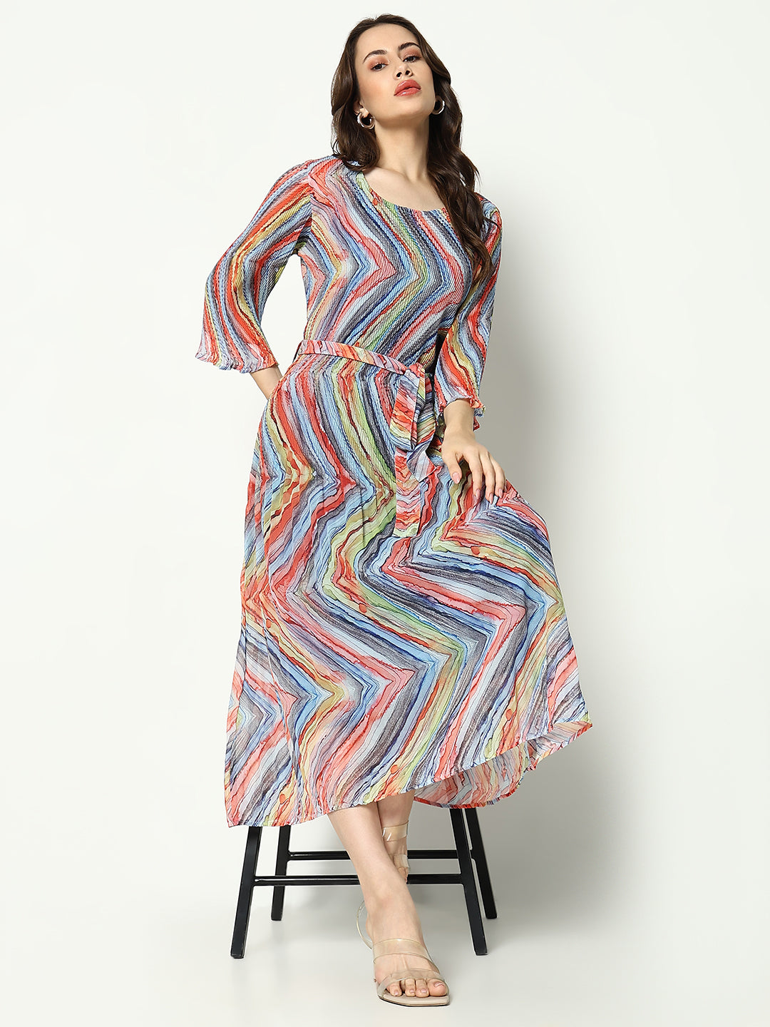 Women's Multi Printed A-Line Dress