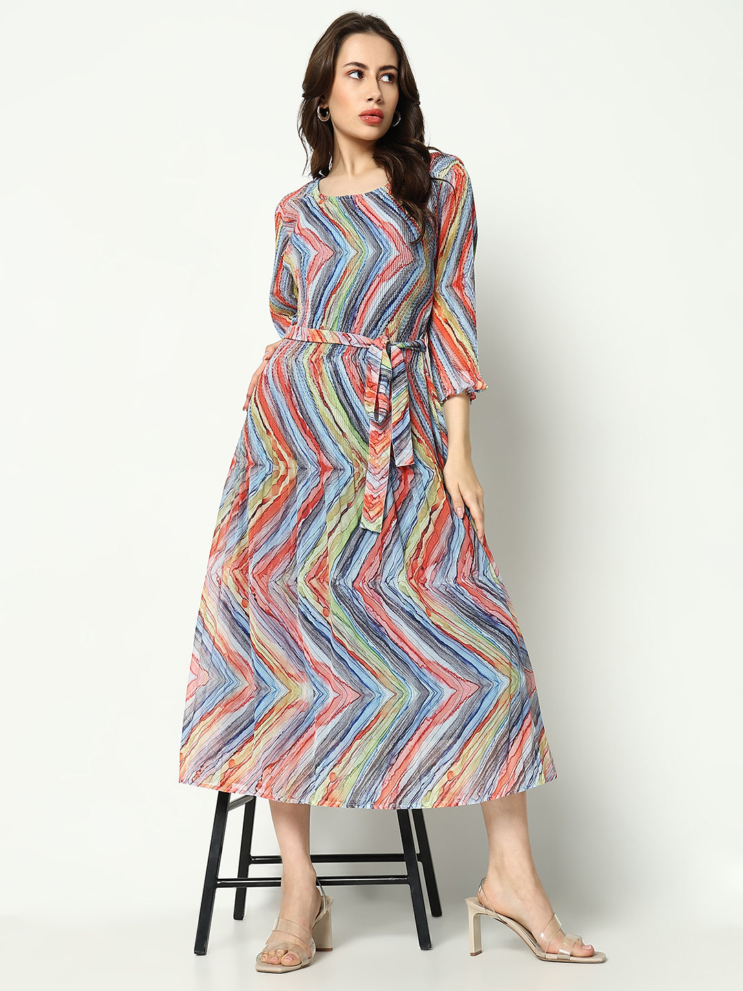 Women's Multi Printed A-Line Dress