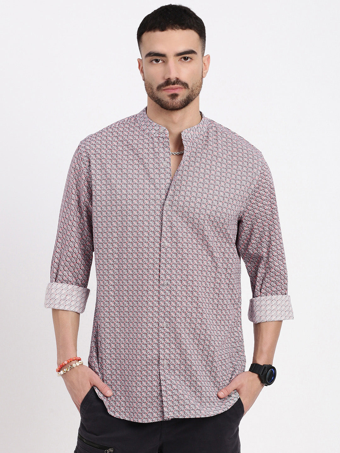 Men Multi Printed Slim Fit Shirt