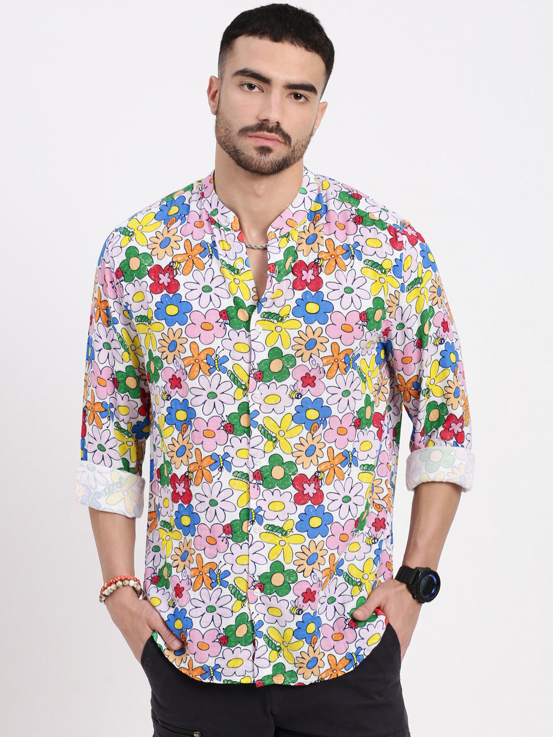 Men Multi Printed Slim Fit Shirt