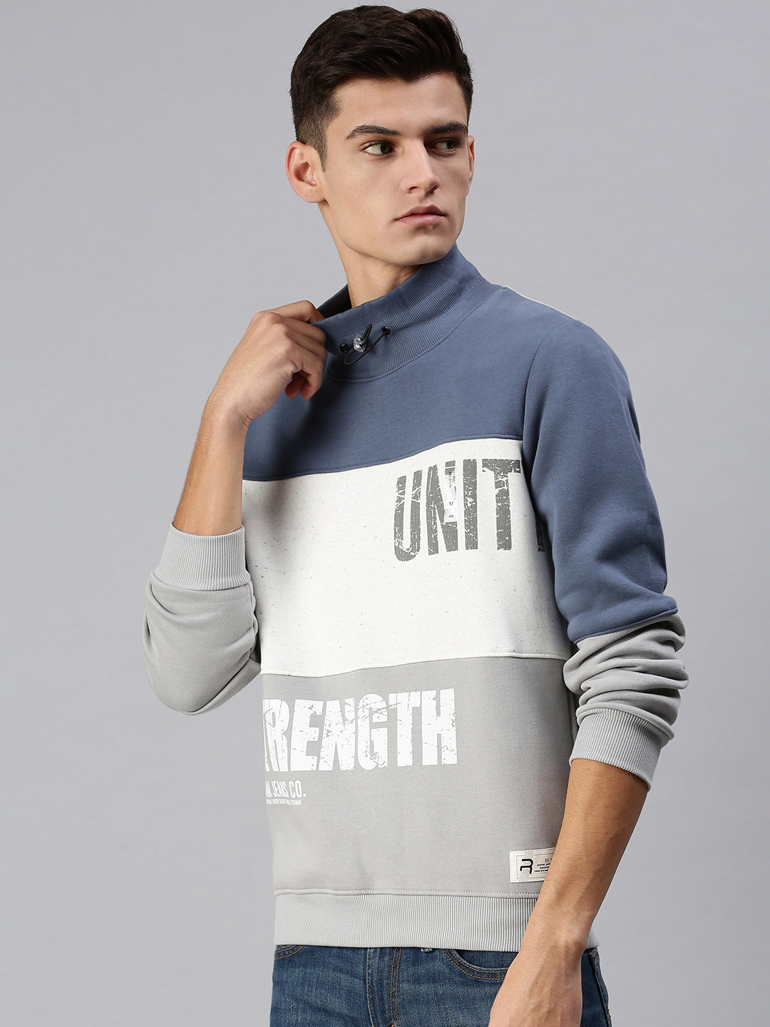 Men Colourblocked Multi Sweatshirt