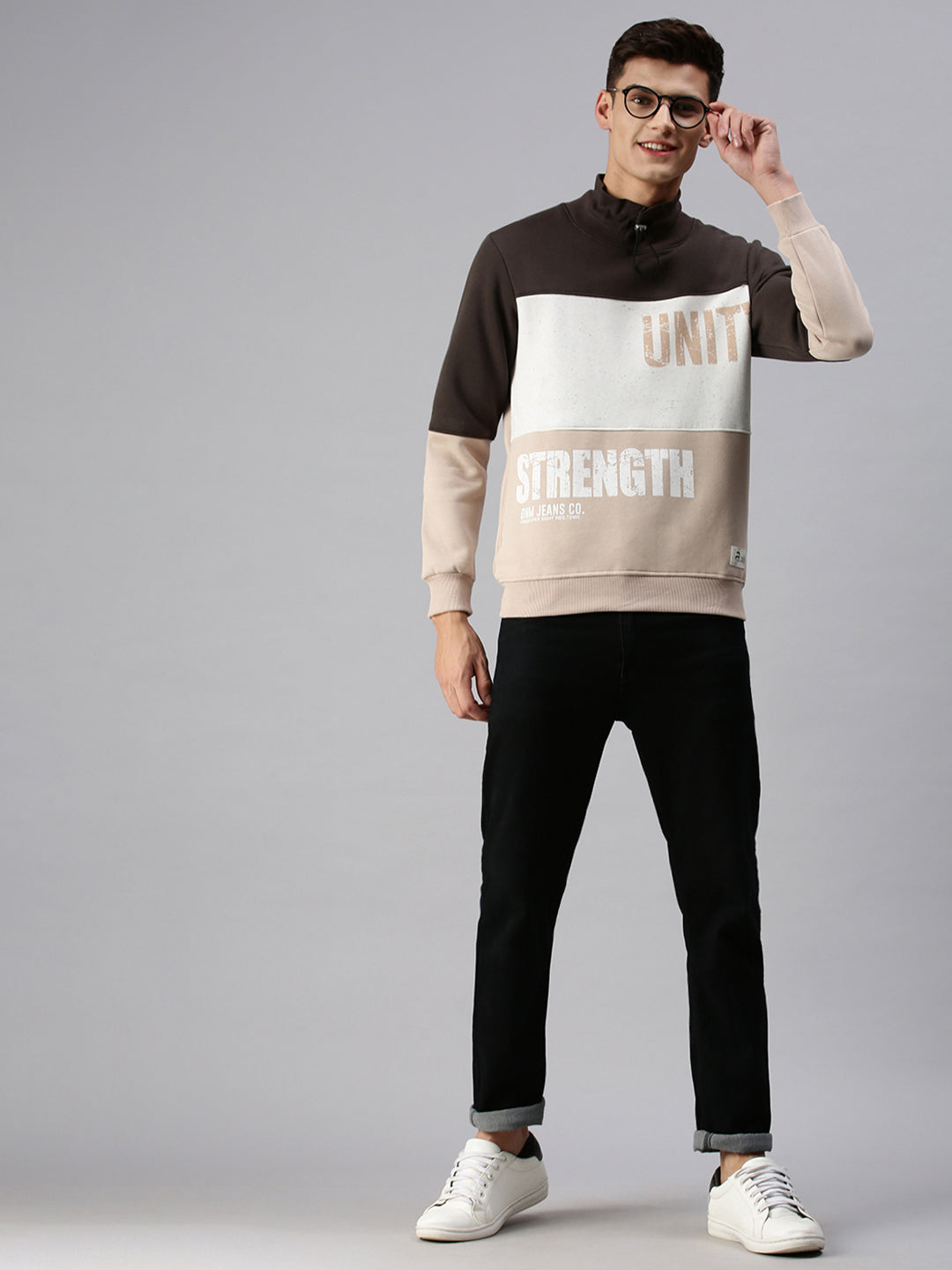 Men Colourblocked Multi Sweatshirt