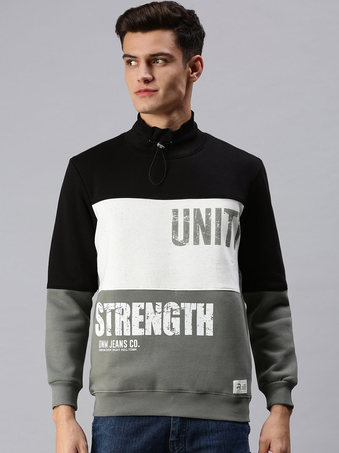Men Colourblocked Multi Sweatshirt