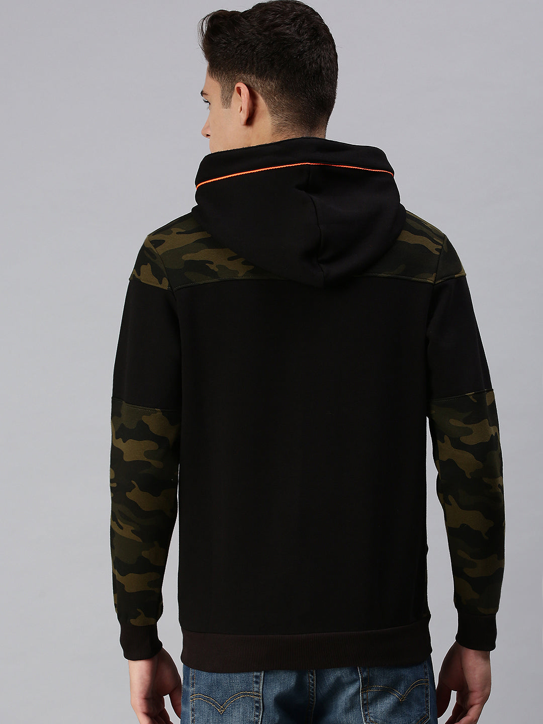 Men Hooded Camouflage Multi Sweatshirt