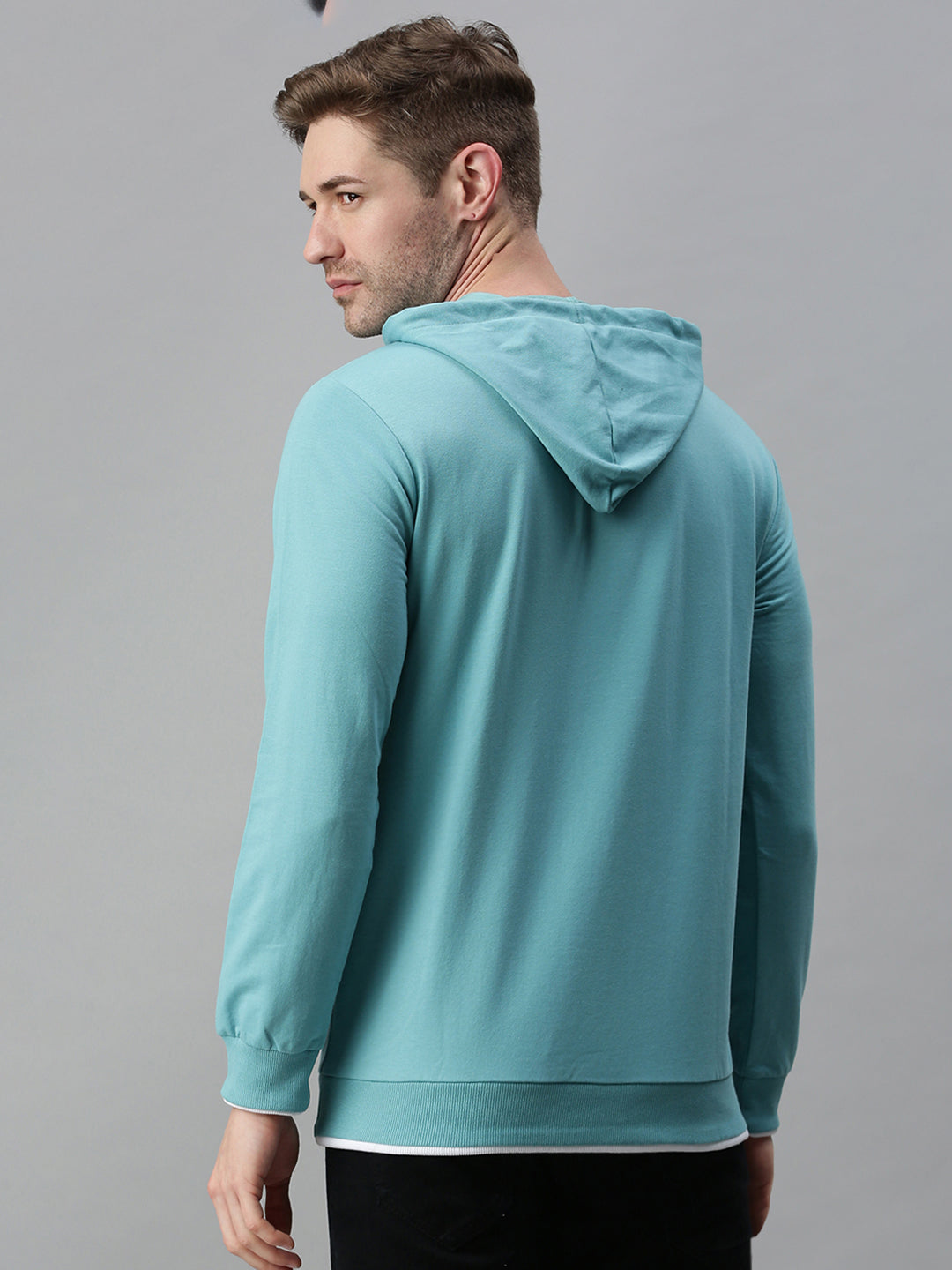 Men Solid Blue Sweatshirt