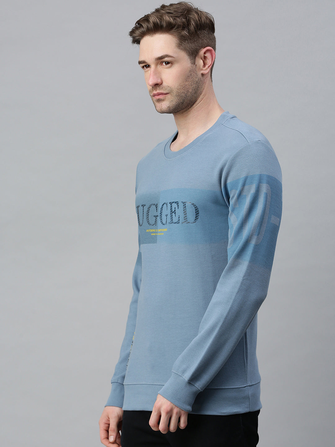 Men Printed Blue Sweatshirt