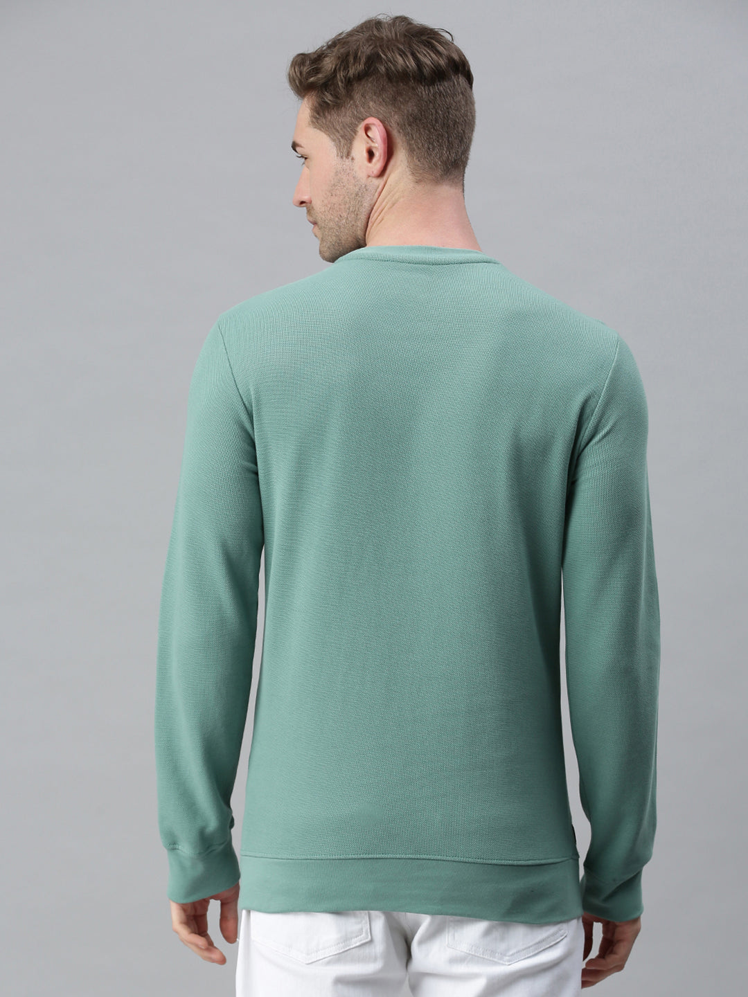 Men Printed Green Sweatshirt