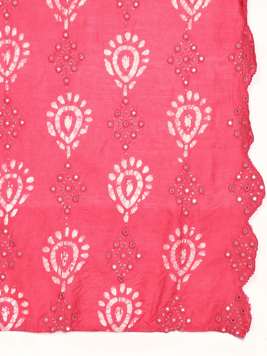 Women Graphic Pink A-Line Kurta Set with Dupatta