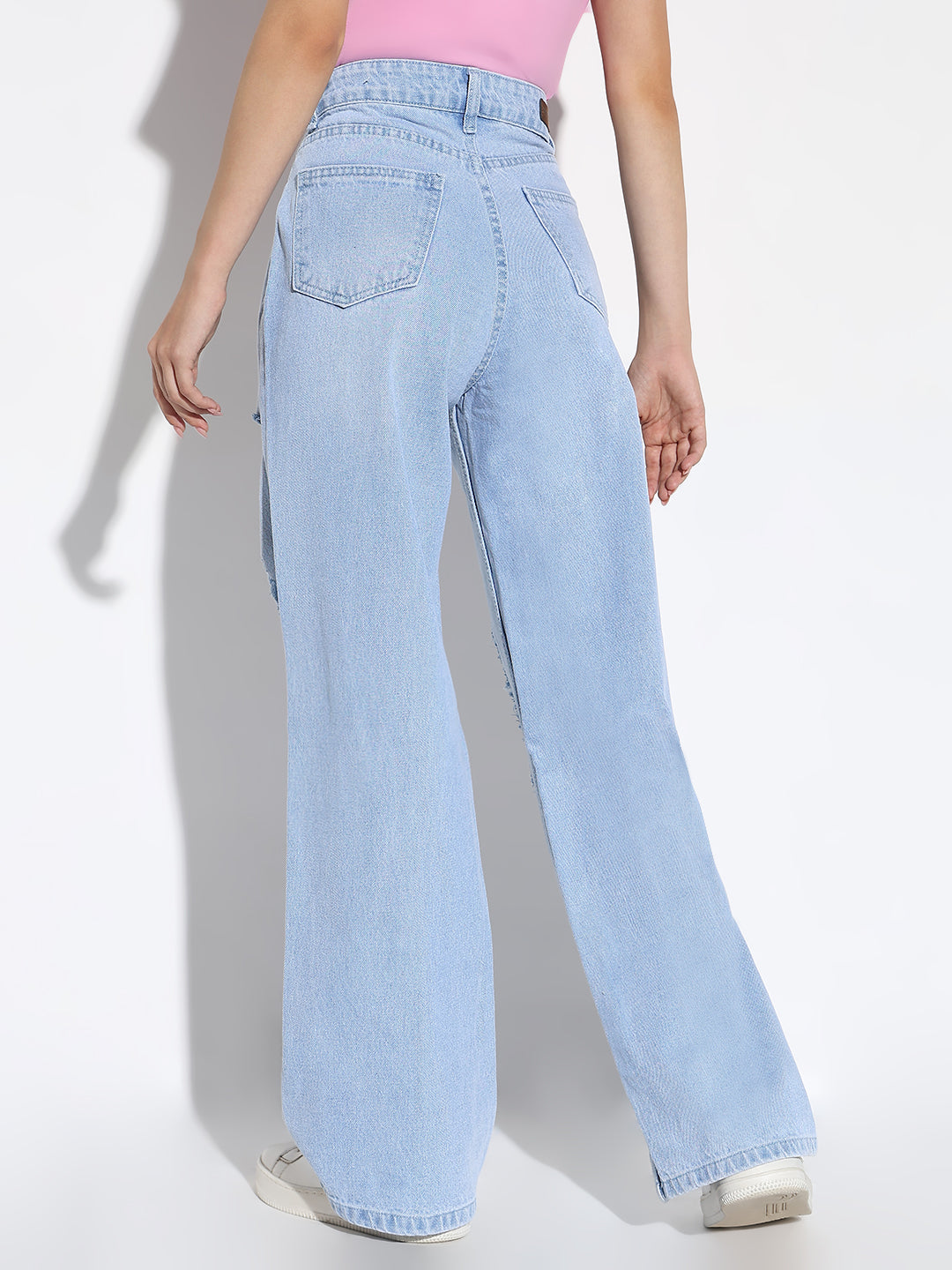 Women Blue Wide Leg Jeans