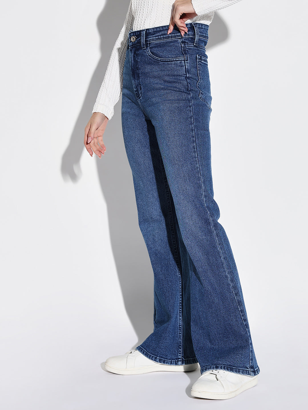 Women Blue Bootcut Jeans