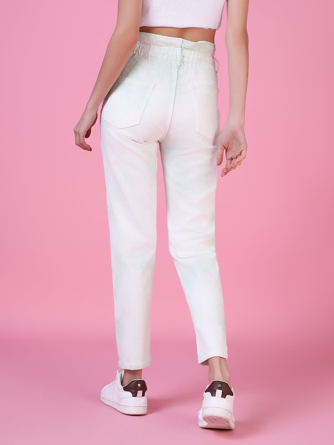 Women White Solid Slim Fit Denim Jeans