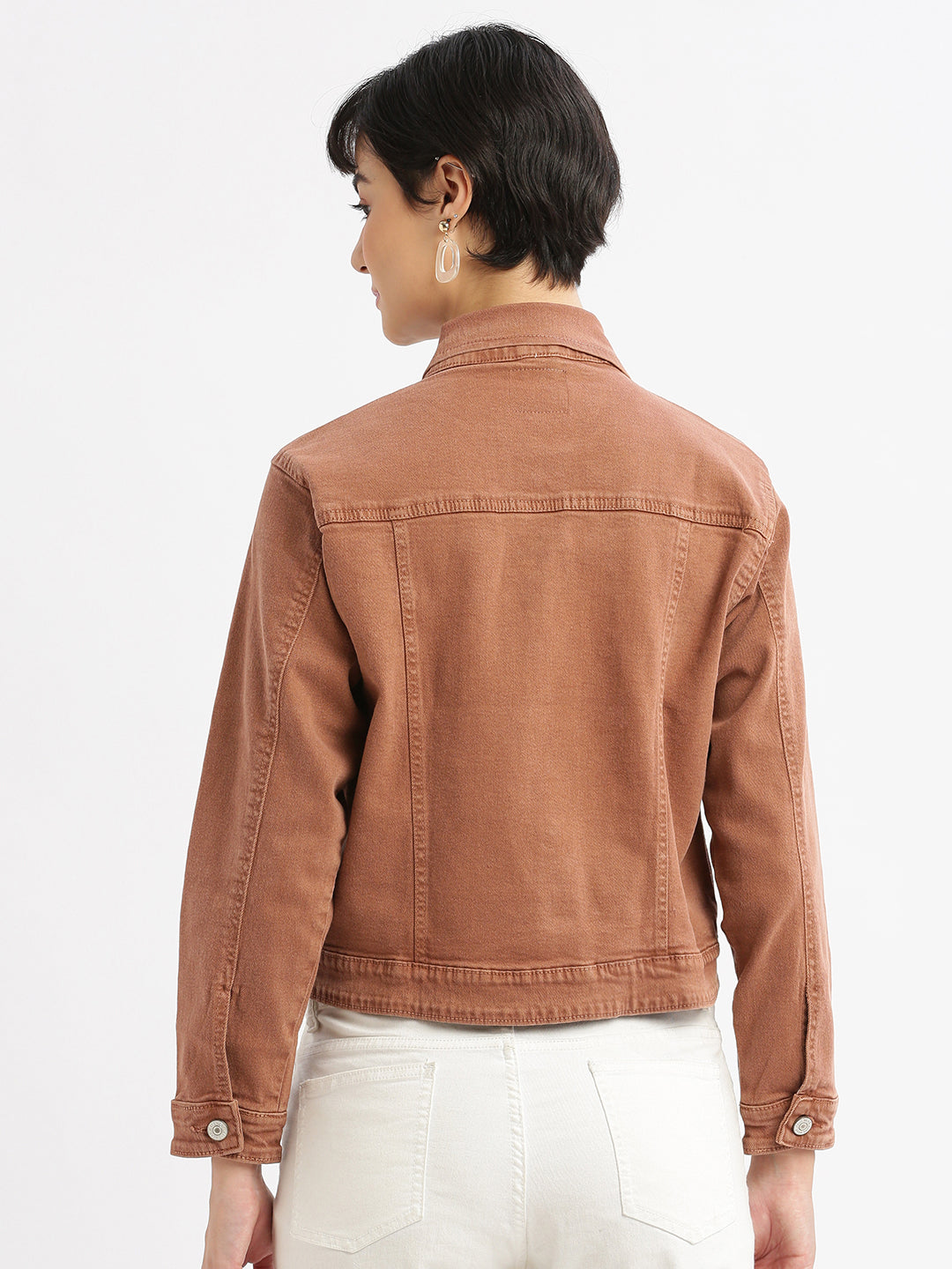 Women Brown Denim Jacket