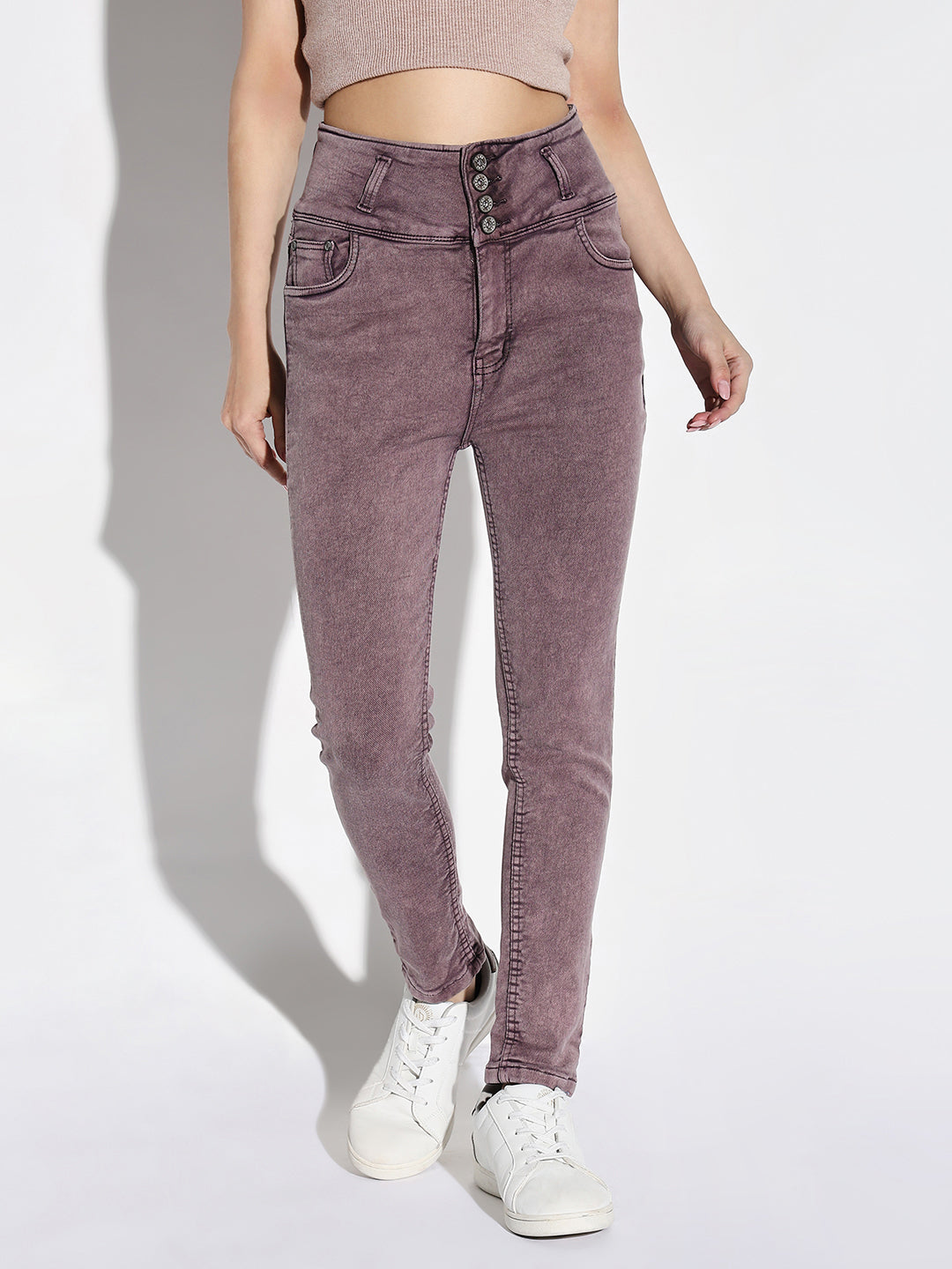 Women Purple Slim Fit Jeans