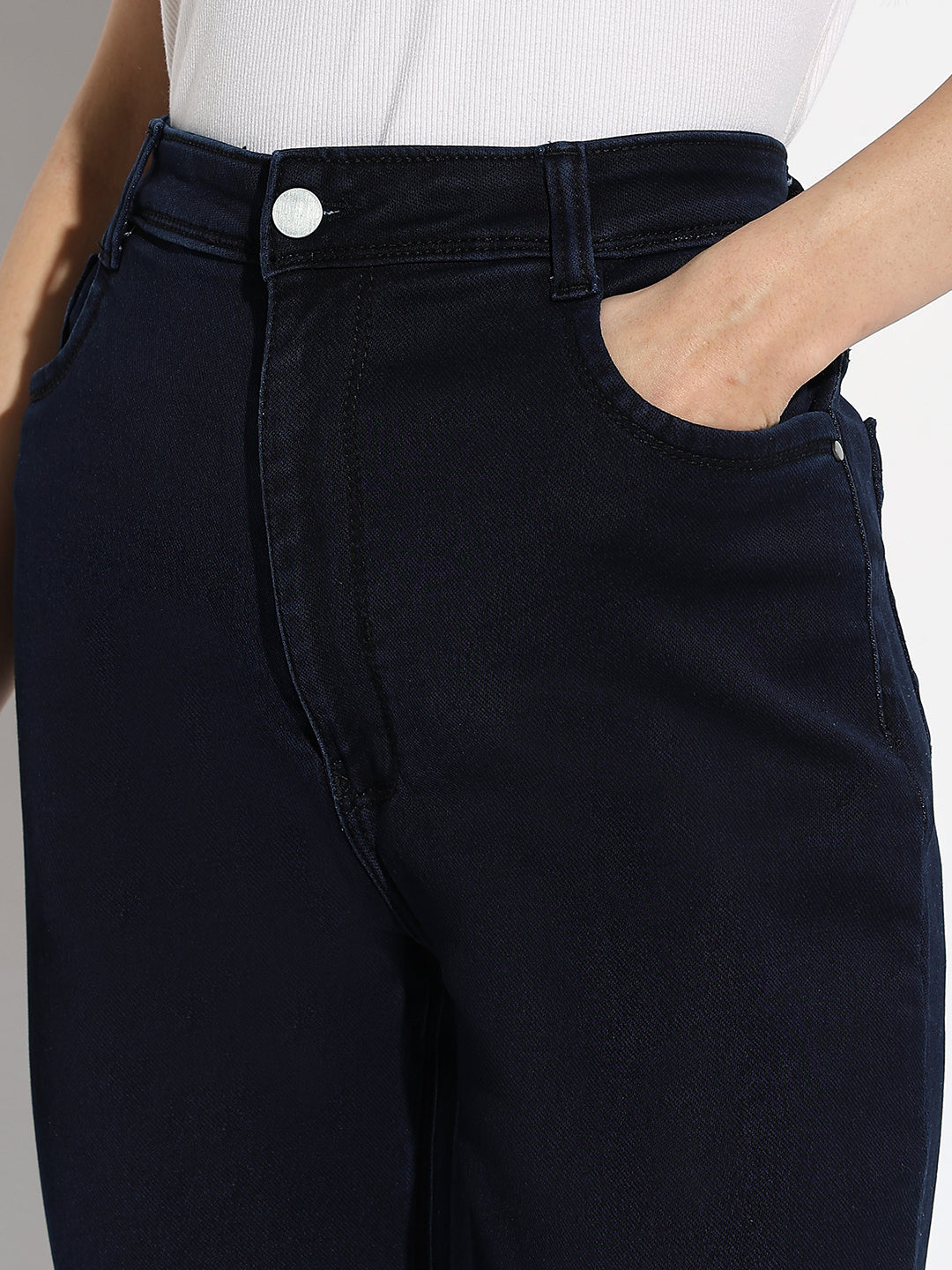 Women Navy Blue Slim Fit Jeans