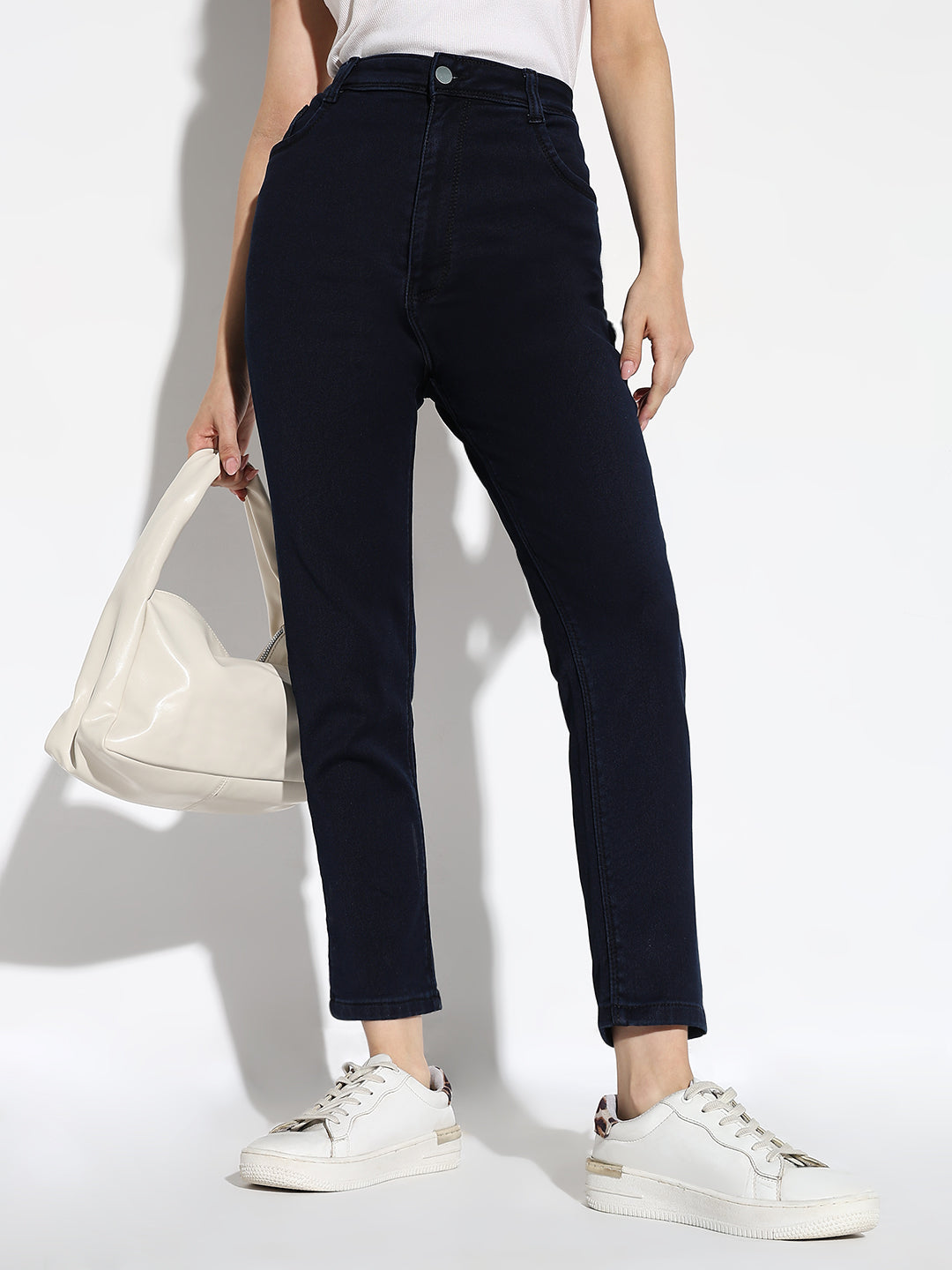 Women Navy Blue Slim Fit Jeans