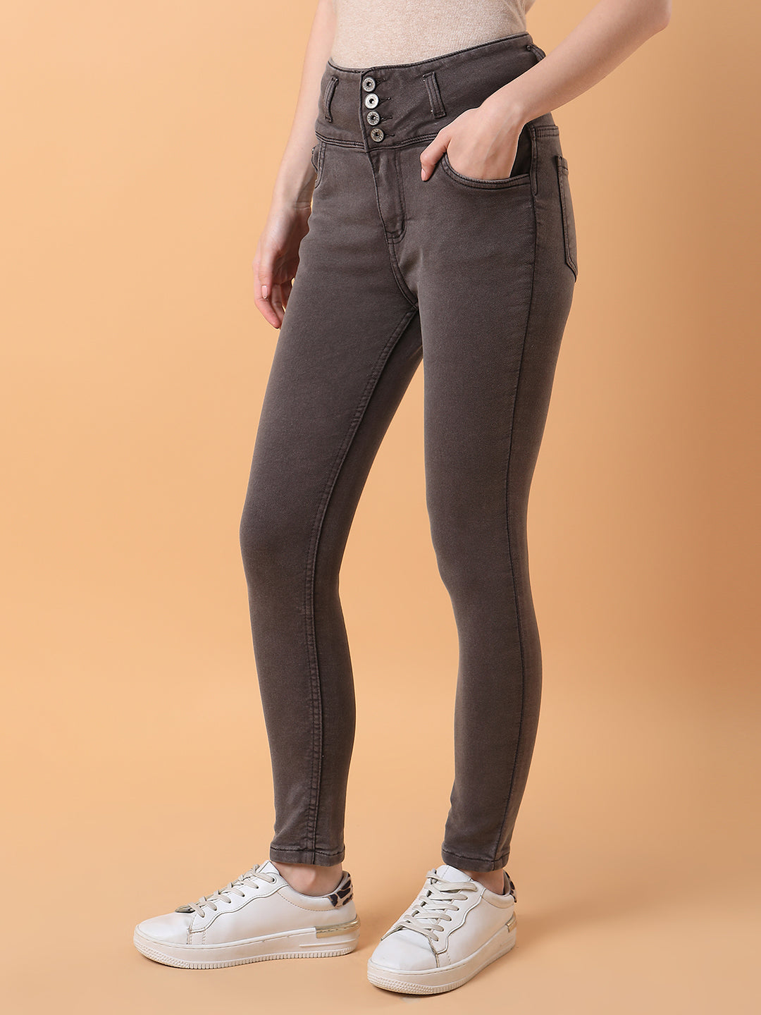 Women Brown Straight Fit Jeans