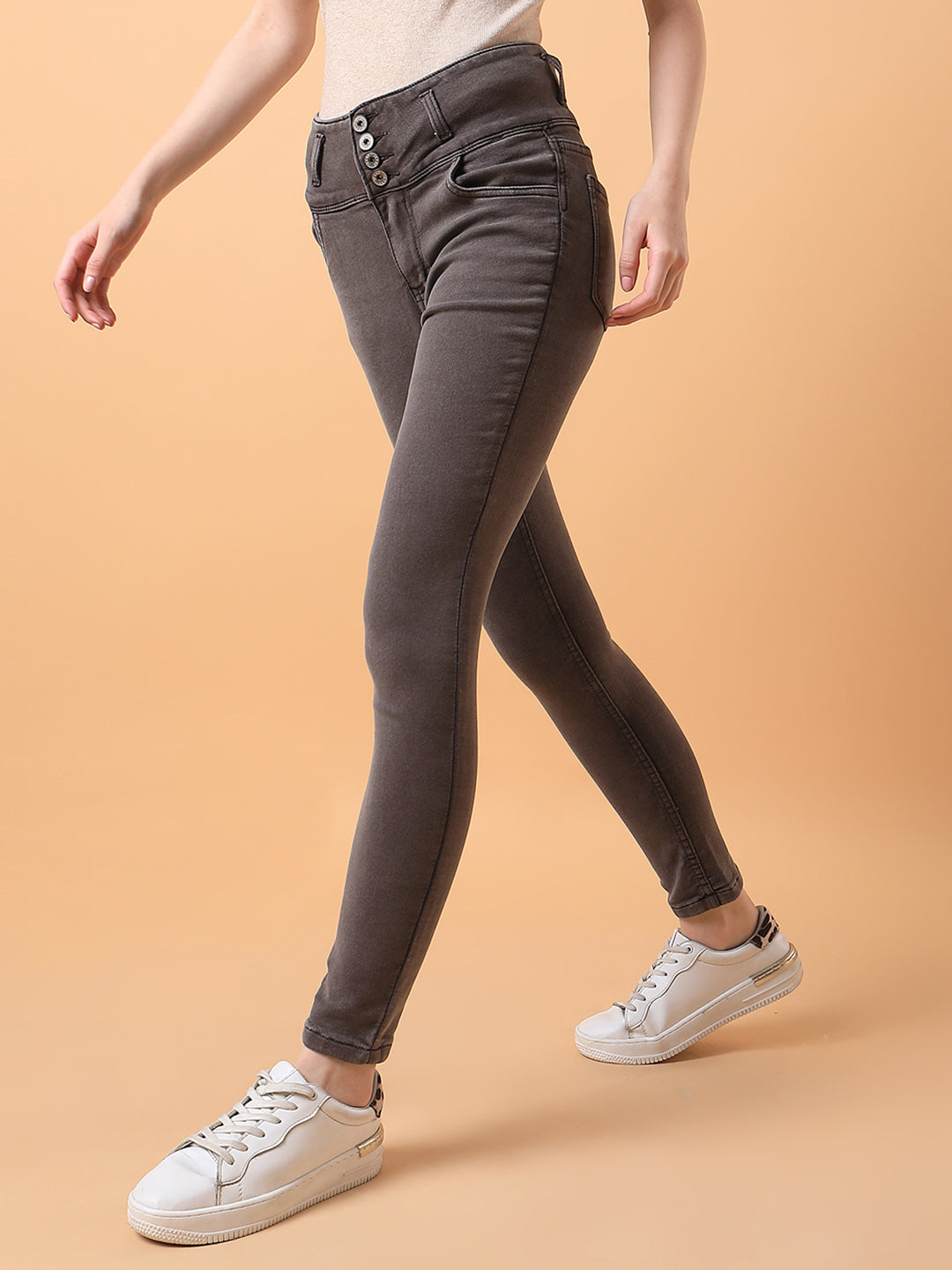 Women Brown Straight Fit Jeans