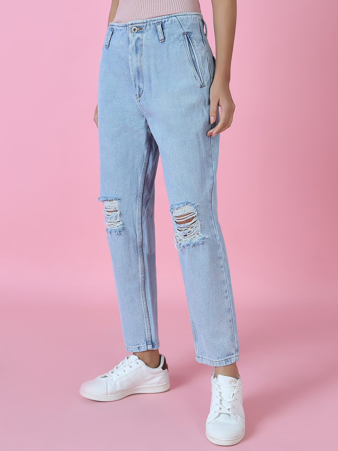 Women's Denim Blue Mom Fit Jeans