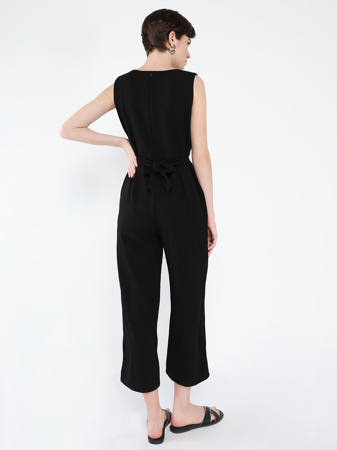 Women Black Solid Jumpsuit