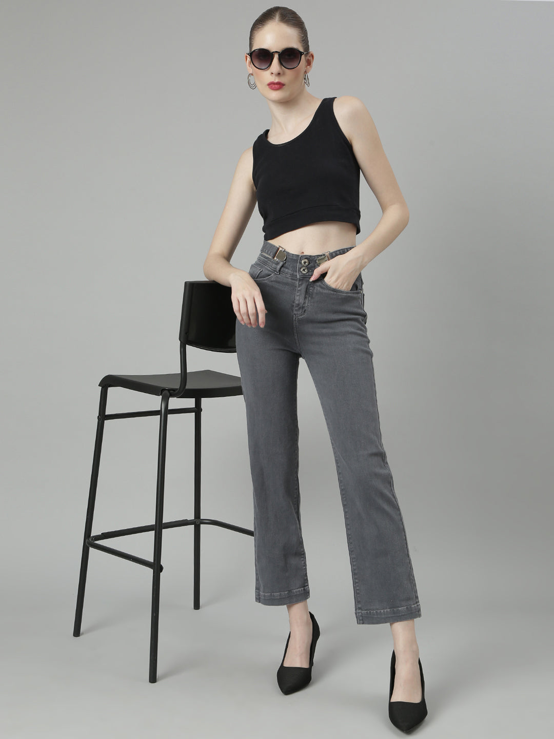 Women Grey Denim Jeans