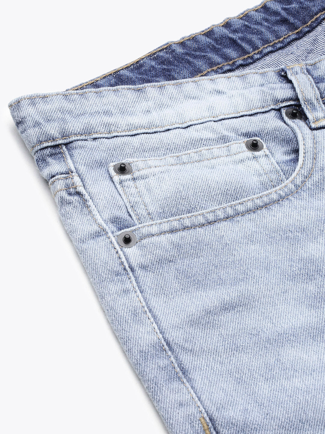 Men Blue Slim Fit Cropped Jeans