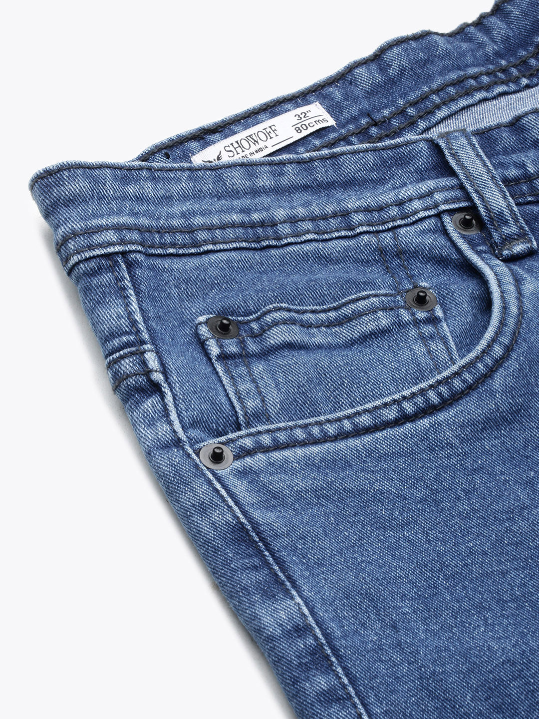 Men Blue Slim Fit Cropped Jeans