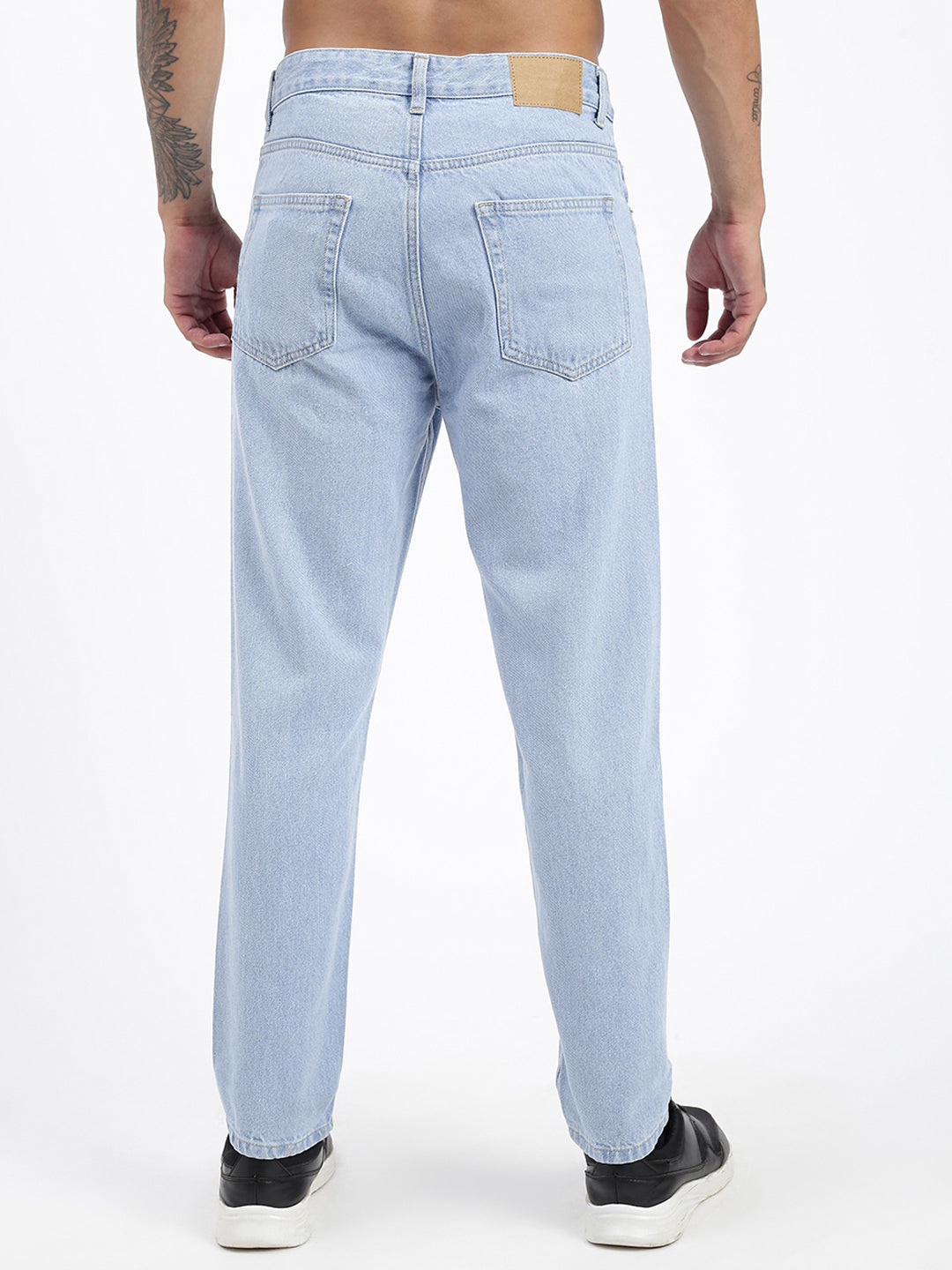 Men Blue Slim Fit Cropped Jeans