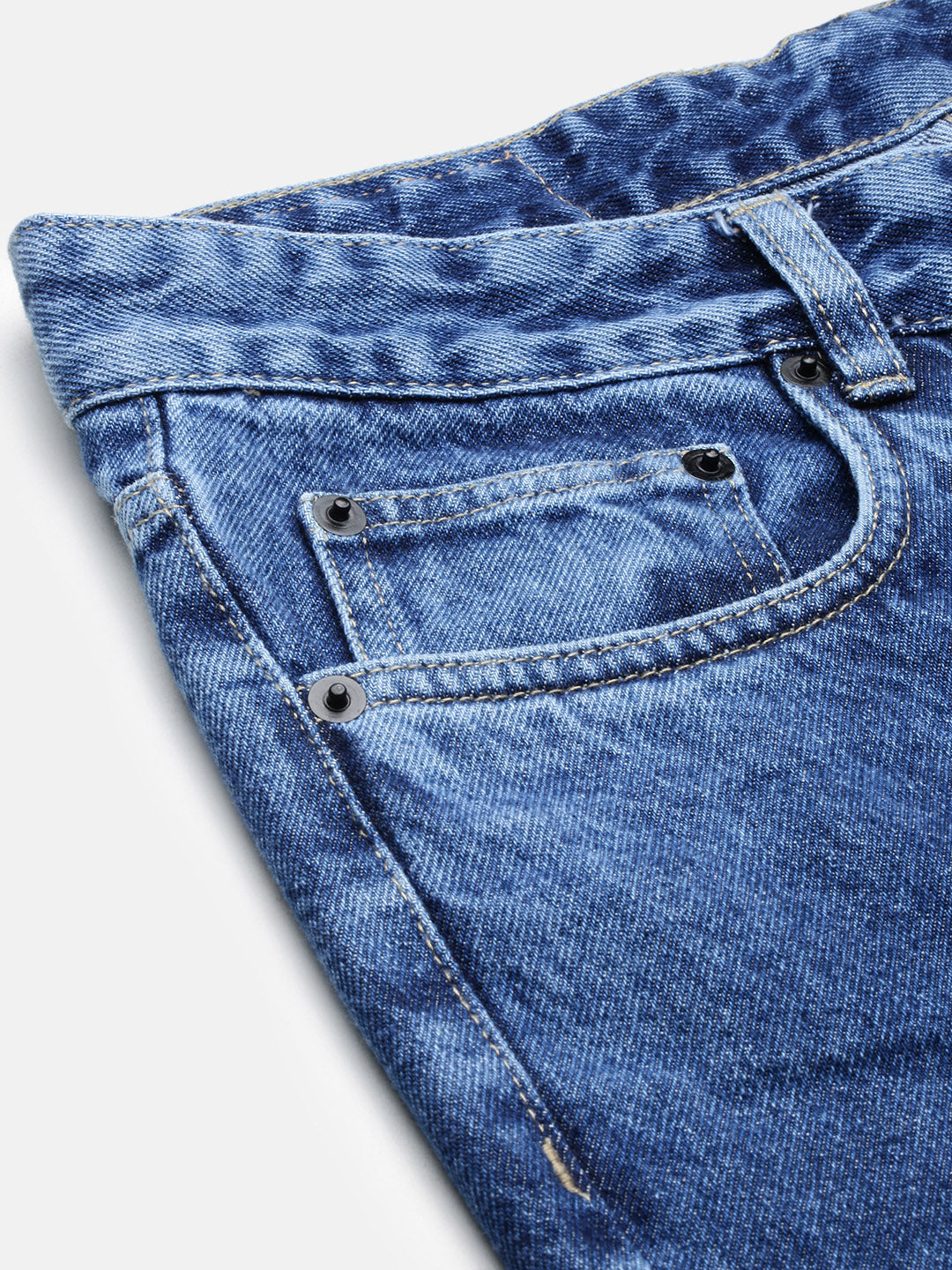 Men Blue Slim Fit Cropped Jeans