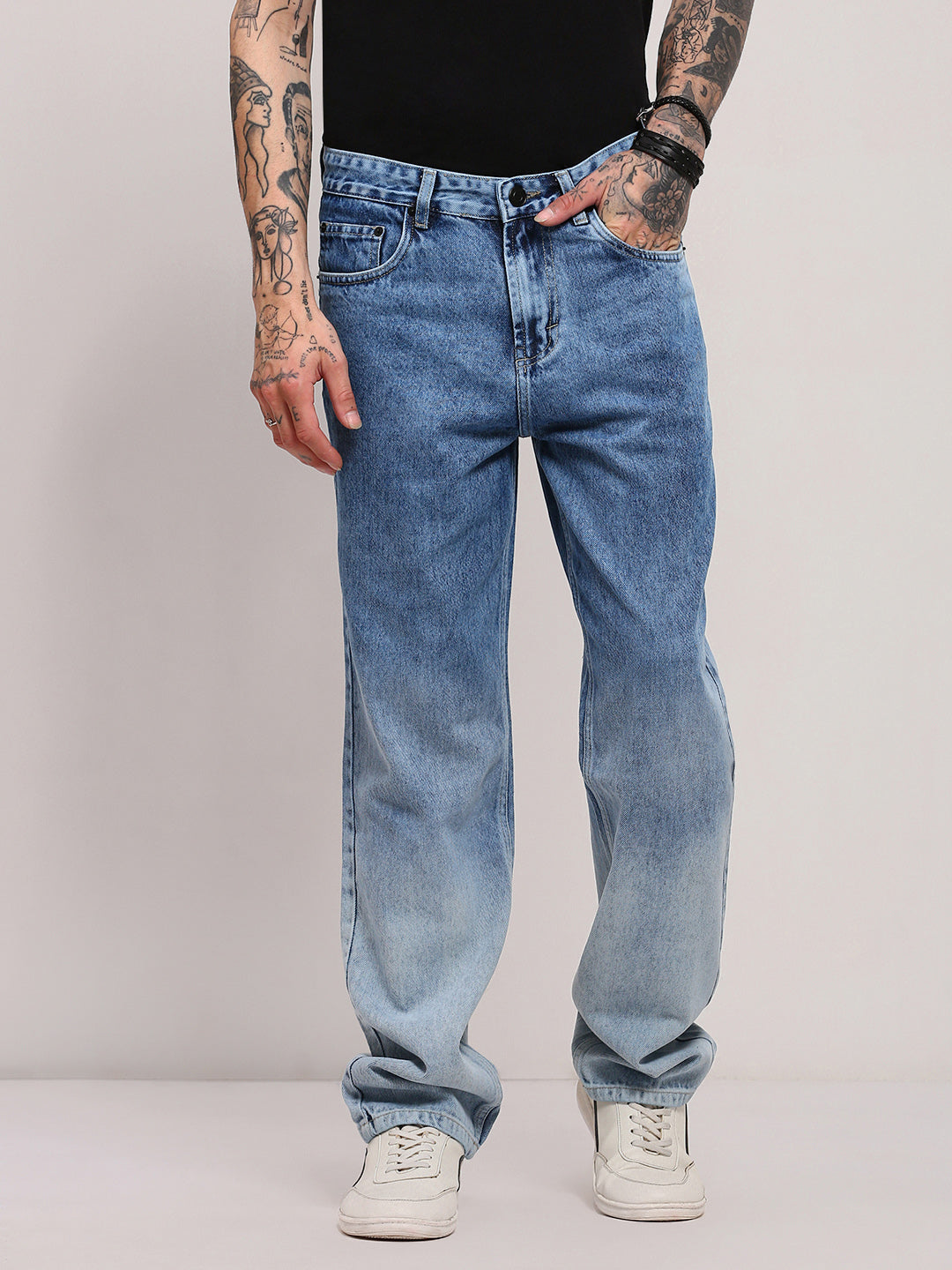 Men Blue Straight Fit Jeans