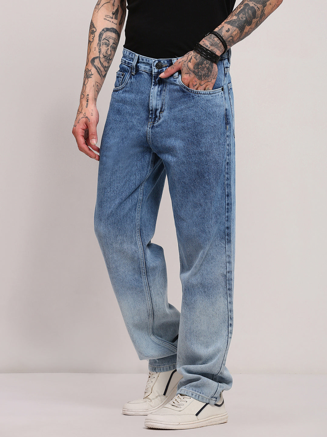 Men Blue Straight Fit Jeans