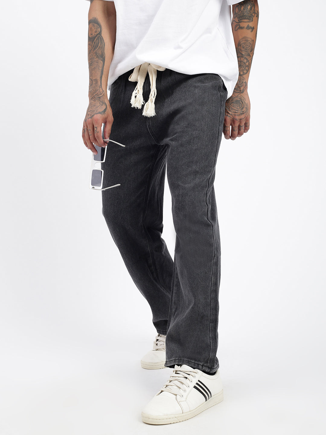 Men Grey Slim Fit Cropped Jeans