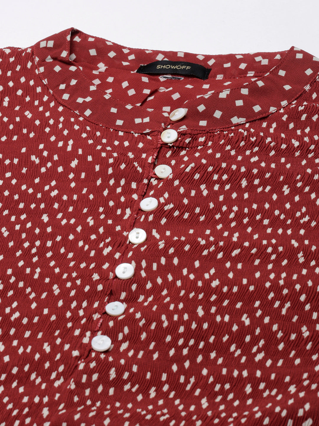 Women Red Polka Dots Top