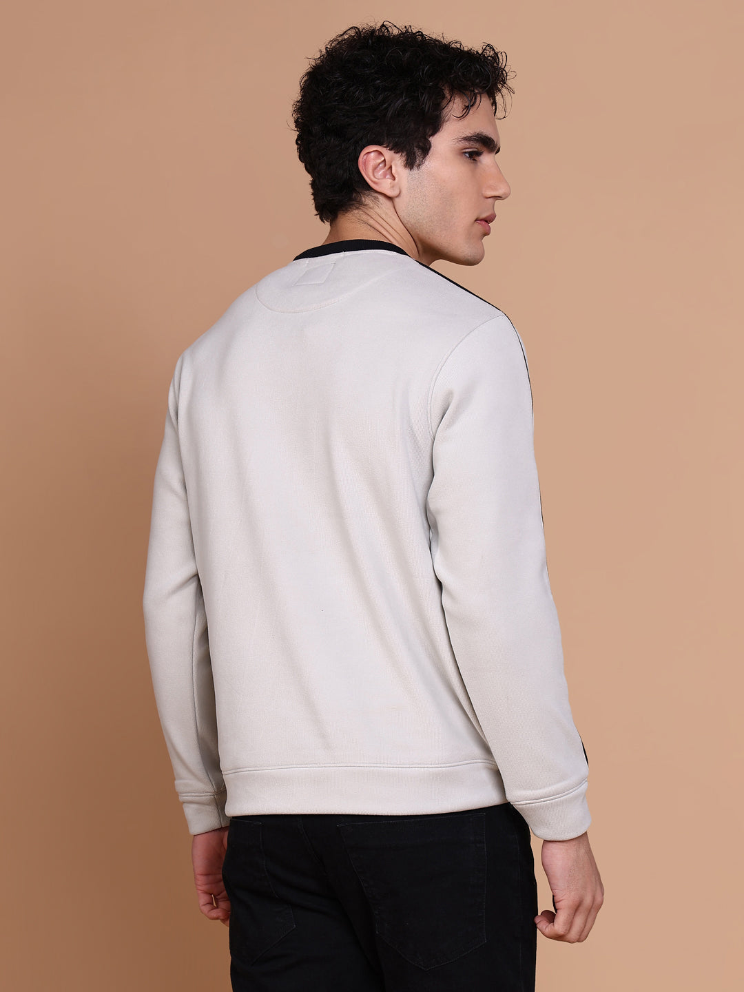 Men Grey Solid Sweatshirt