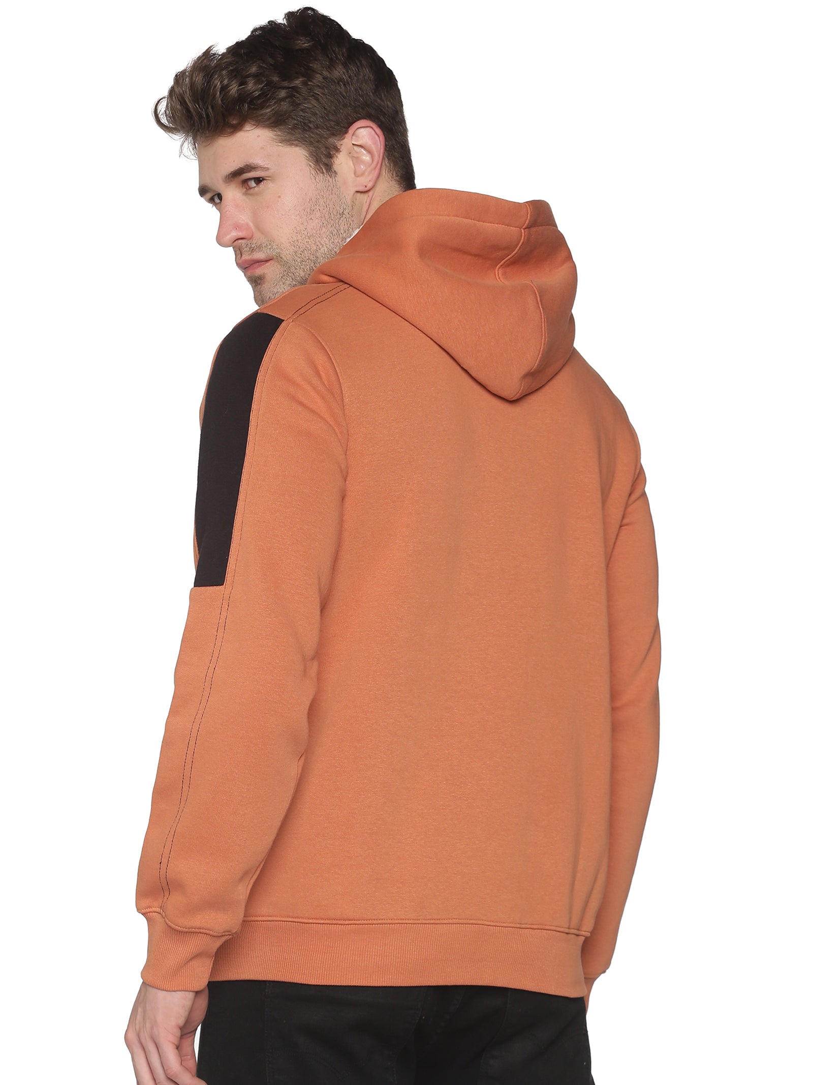 Men Solid Rust Sweatshirt