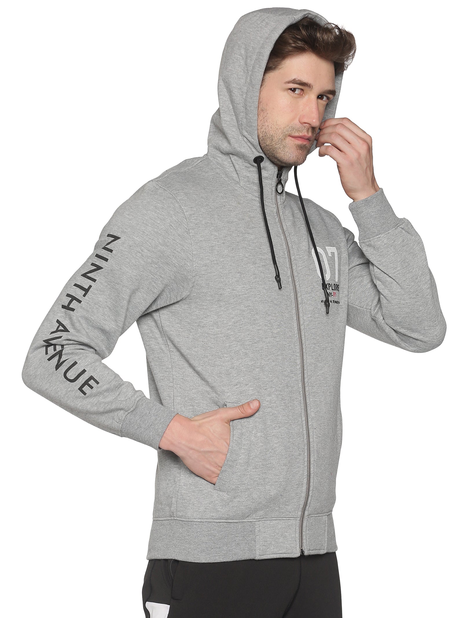 Men Printed Grey Sweatshirt