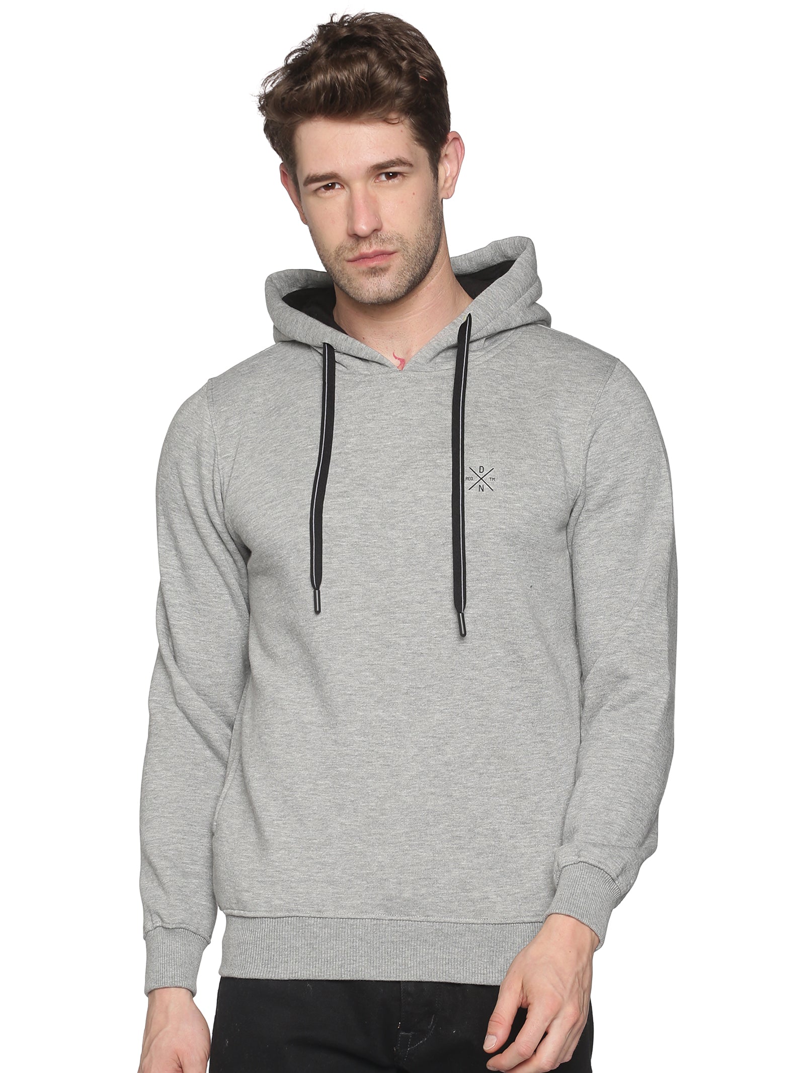 Men Solid Grey Sweatshirt