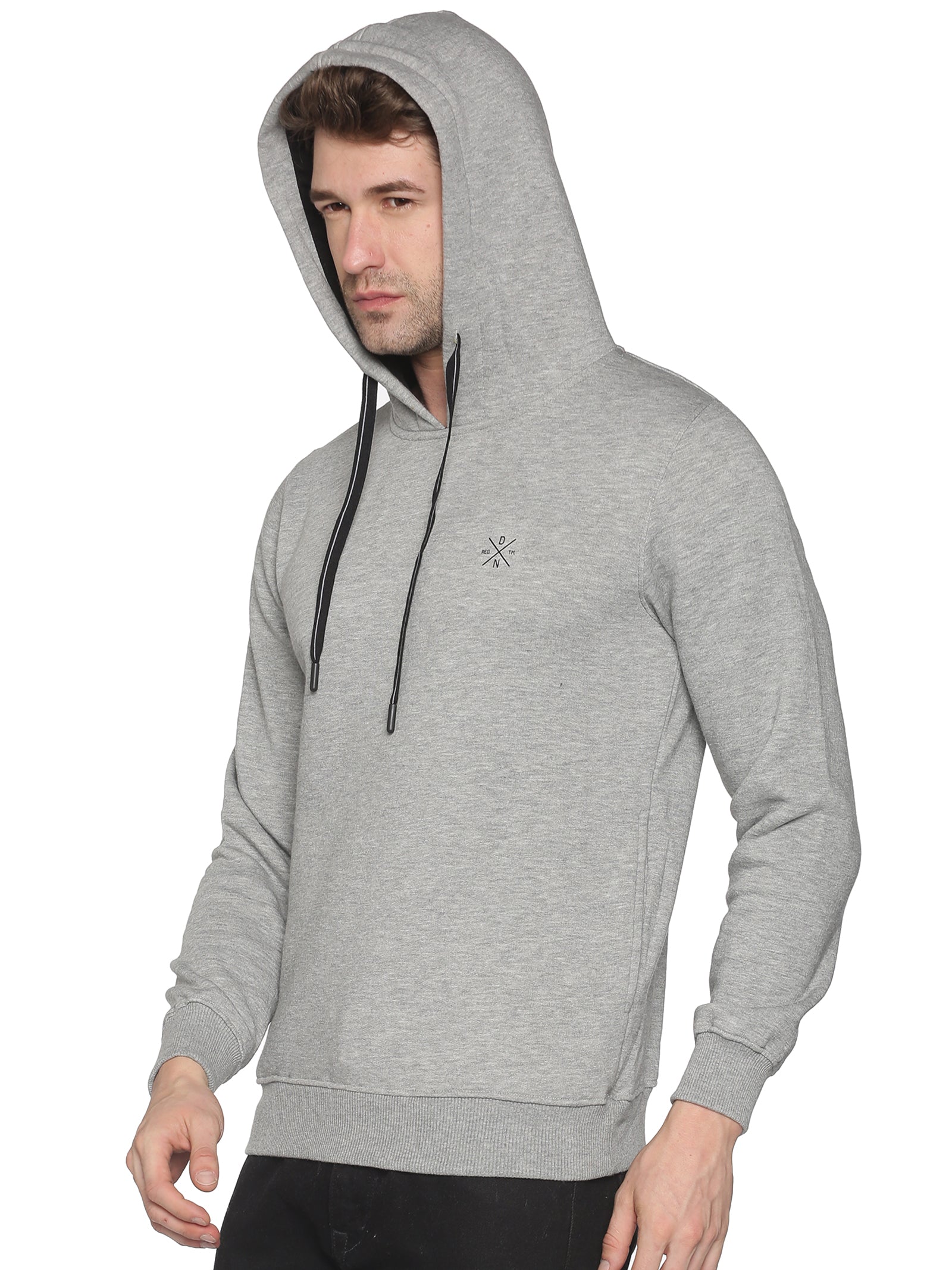 Men Solid Grey Sweatshirt