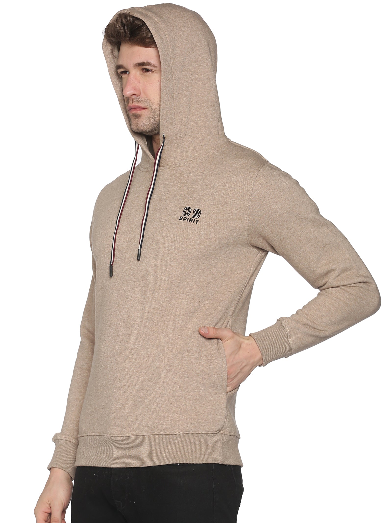 Men Solid Beige Sweatshirt