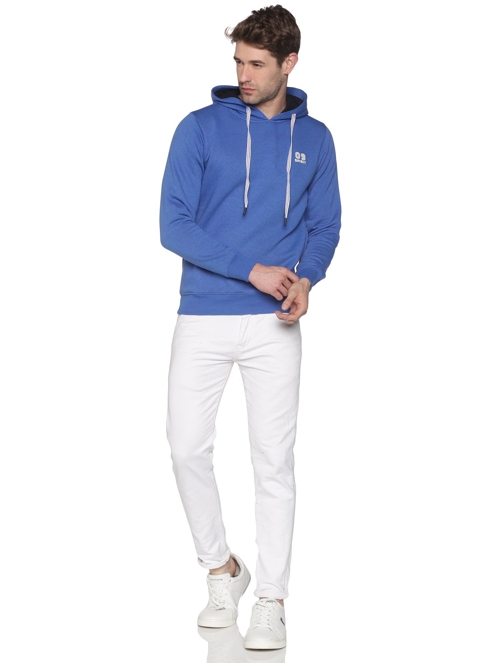 Men Solid Blue Sweatshirt