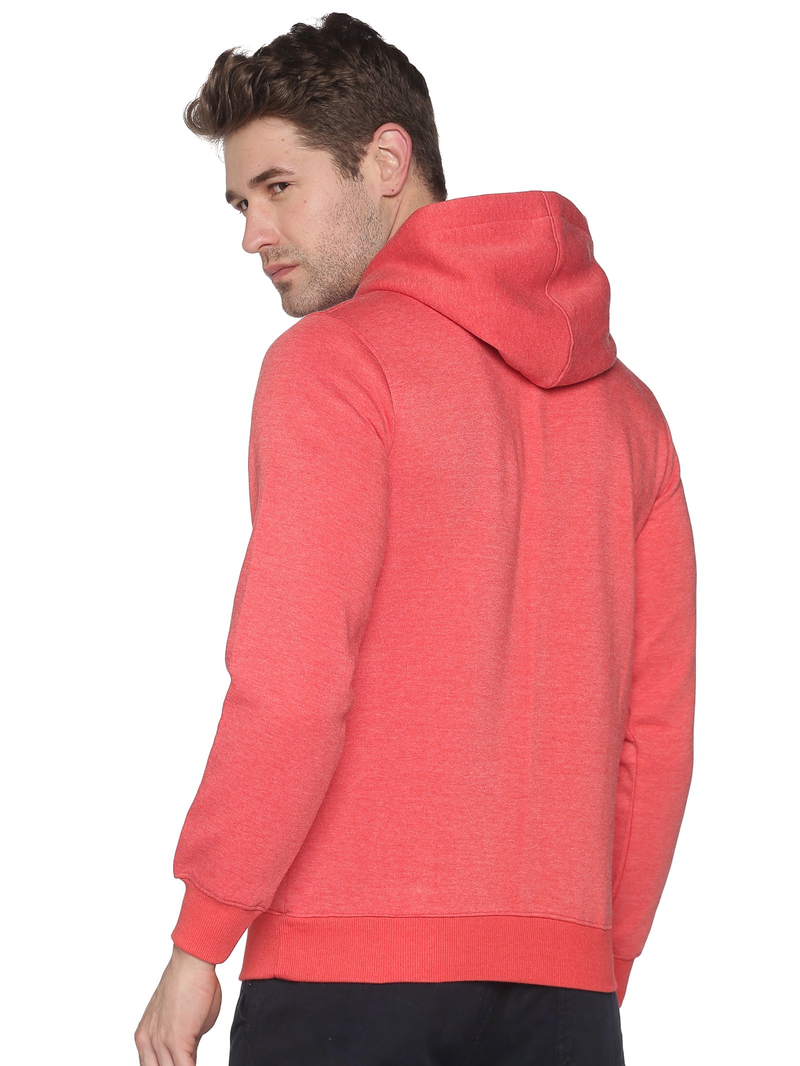 Men Solid Pink Sweatshirt