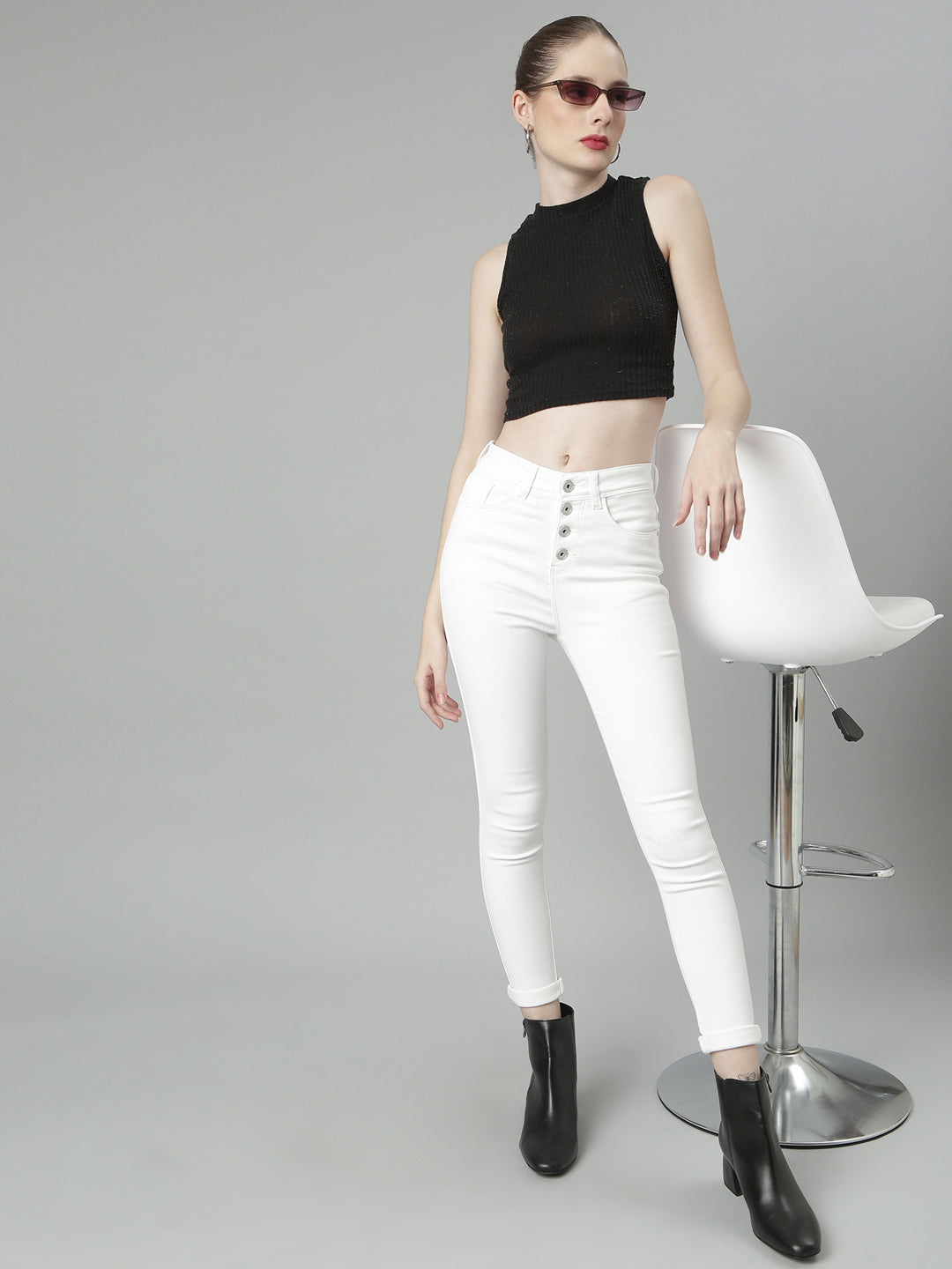 Women White Denim Jeans