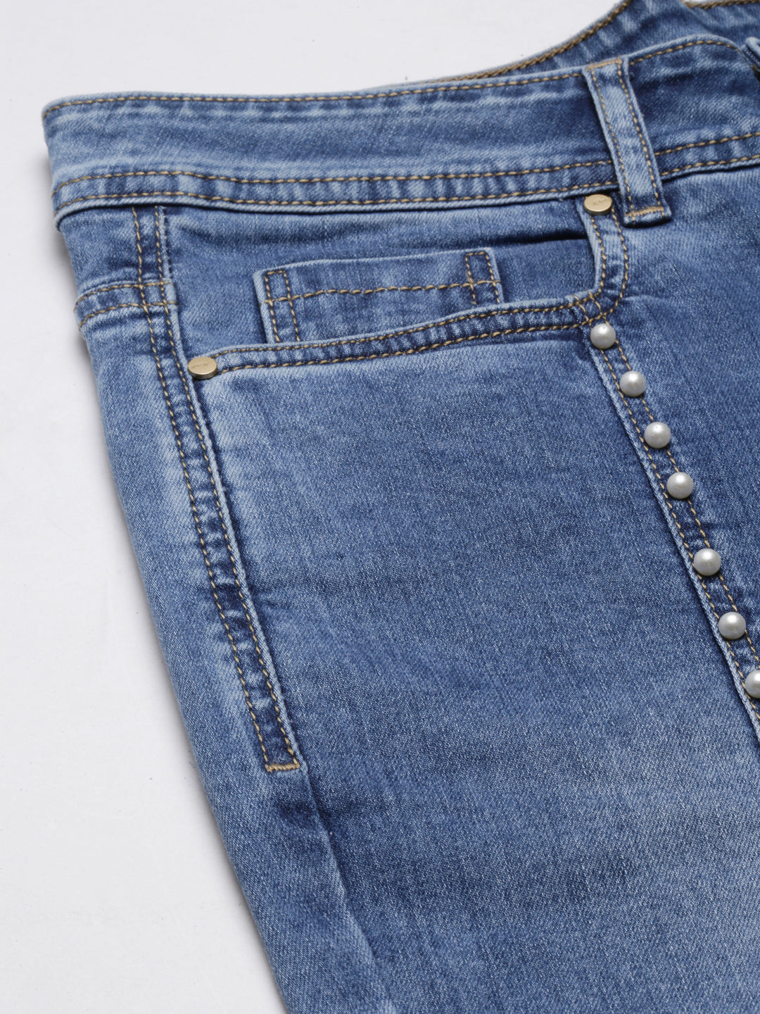 Women Blue Bootcut Denim Jeans