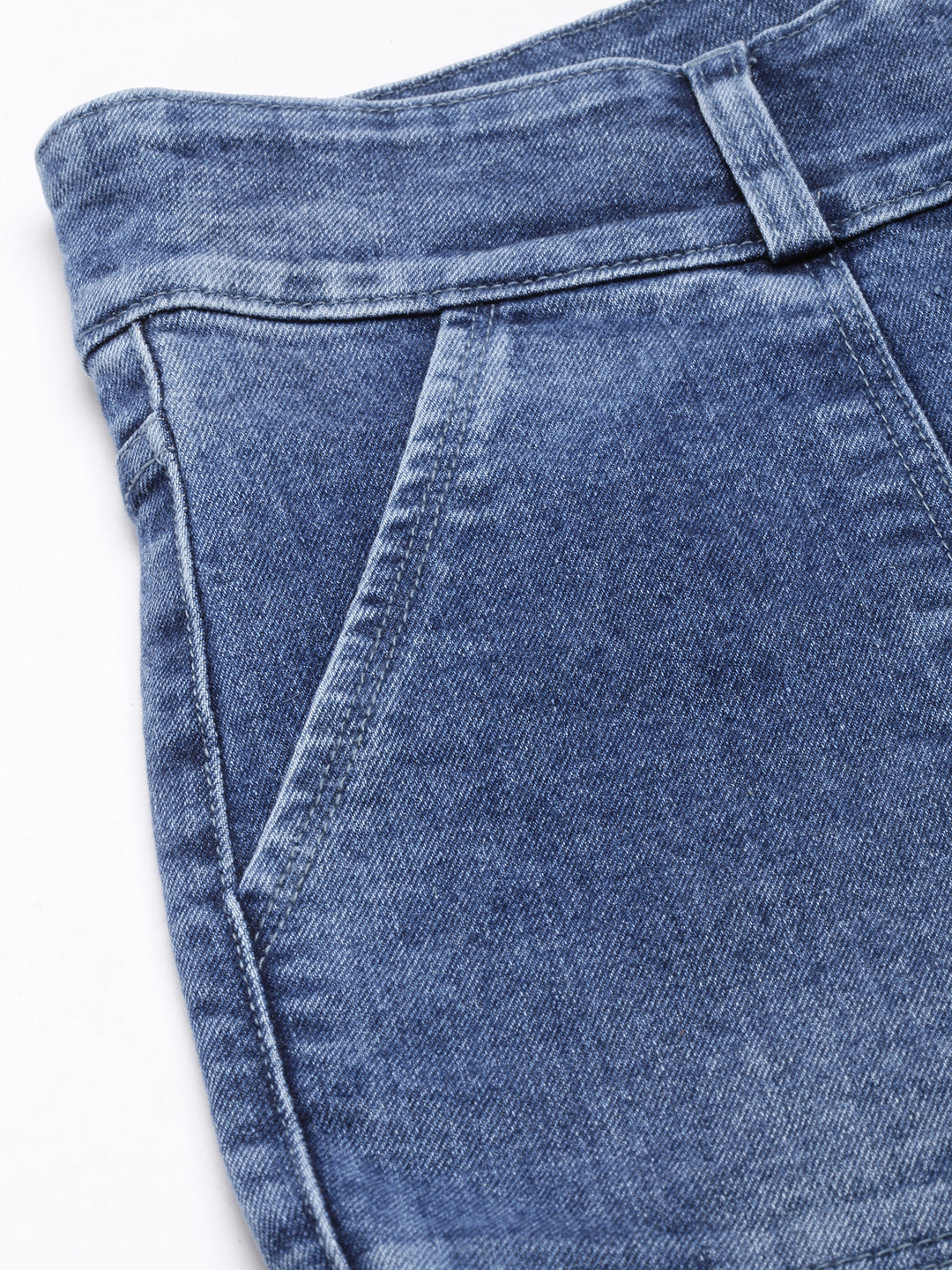 Women Blue Denim Cargo Jeans
