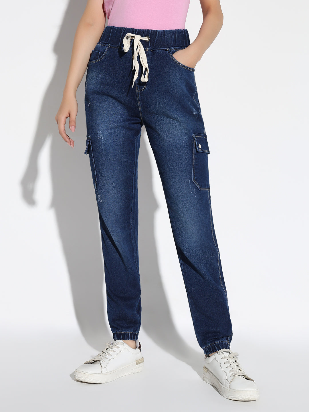 Women Blue Jogger Jeans