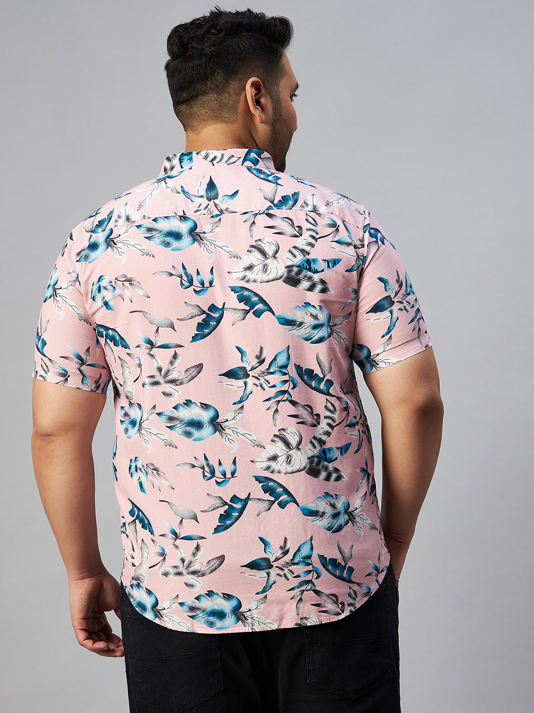 Men Pink Printed Spread Collar Casual Shirt