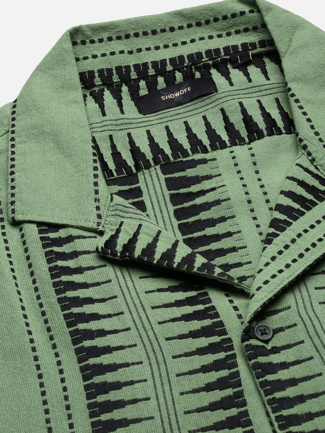 Men Geometric Green Co Ords Set