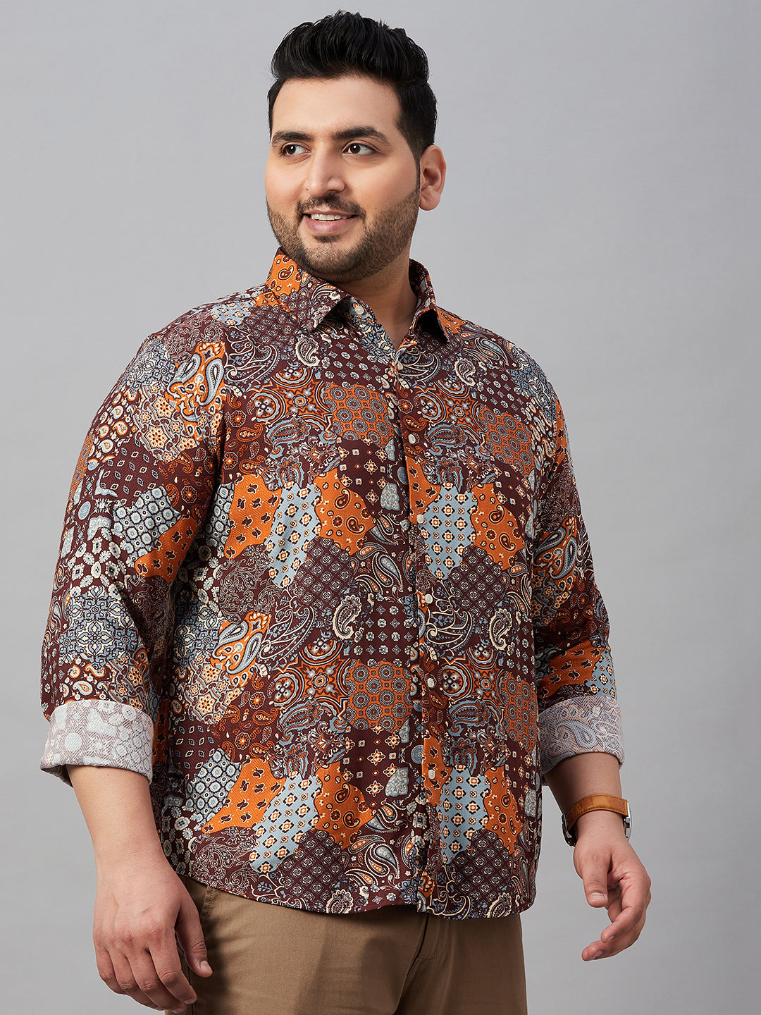 Men Printed Multi Comfort Shirt