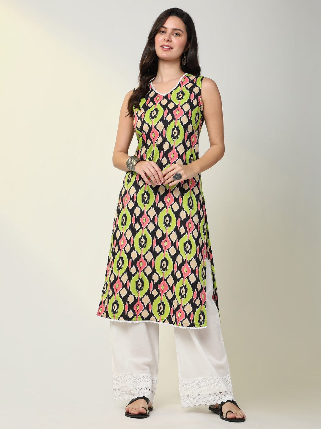 Women Multi Floral Straight Kurta Set